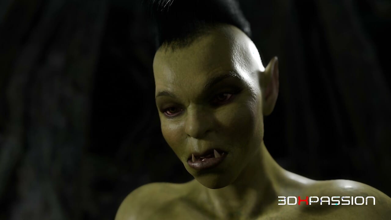 Futa Orc fucks hard Fairy in the Forest - Blowjob, Deepthroat & Anal
