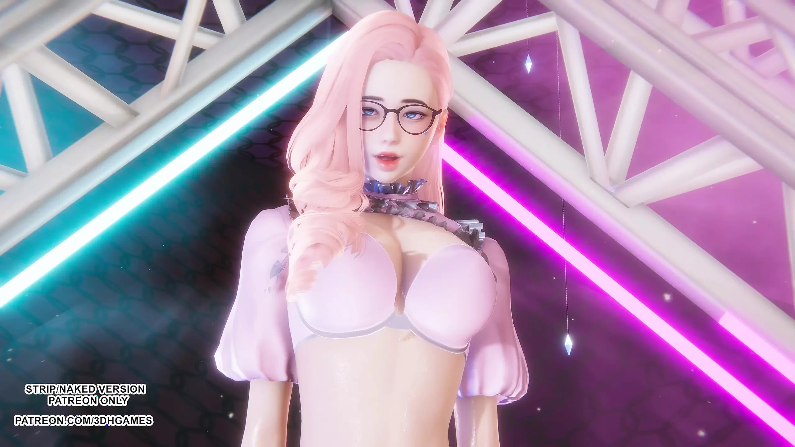 MMD قبلة أرجوانية - نردي سيرافين مثير Kpop Dance League of Legends هنتاي