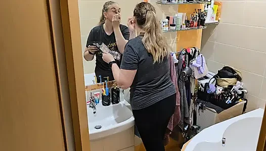 Watching My Wife Get Ready… She Looks so Good - Mirror Makeup Routine