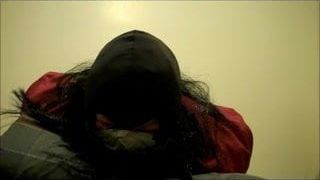 Humiliation cum while enduring breathplay