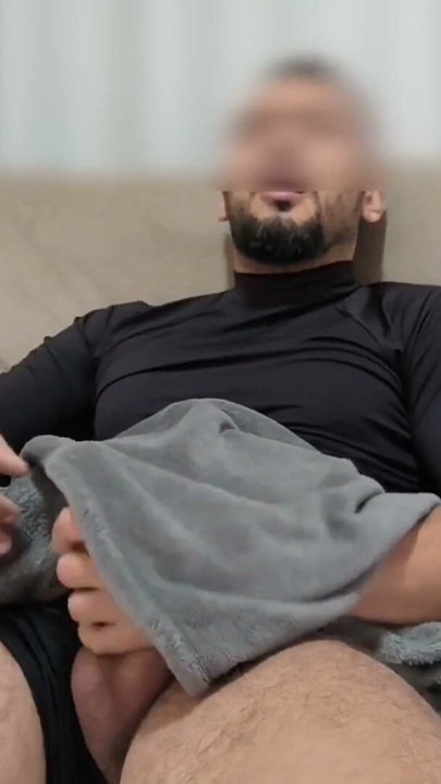 Big dick boy masturbating under the covers | Clip 1