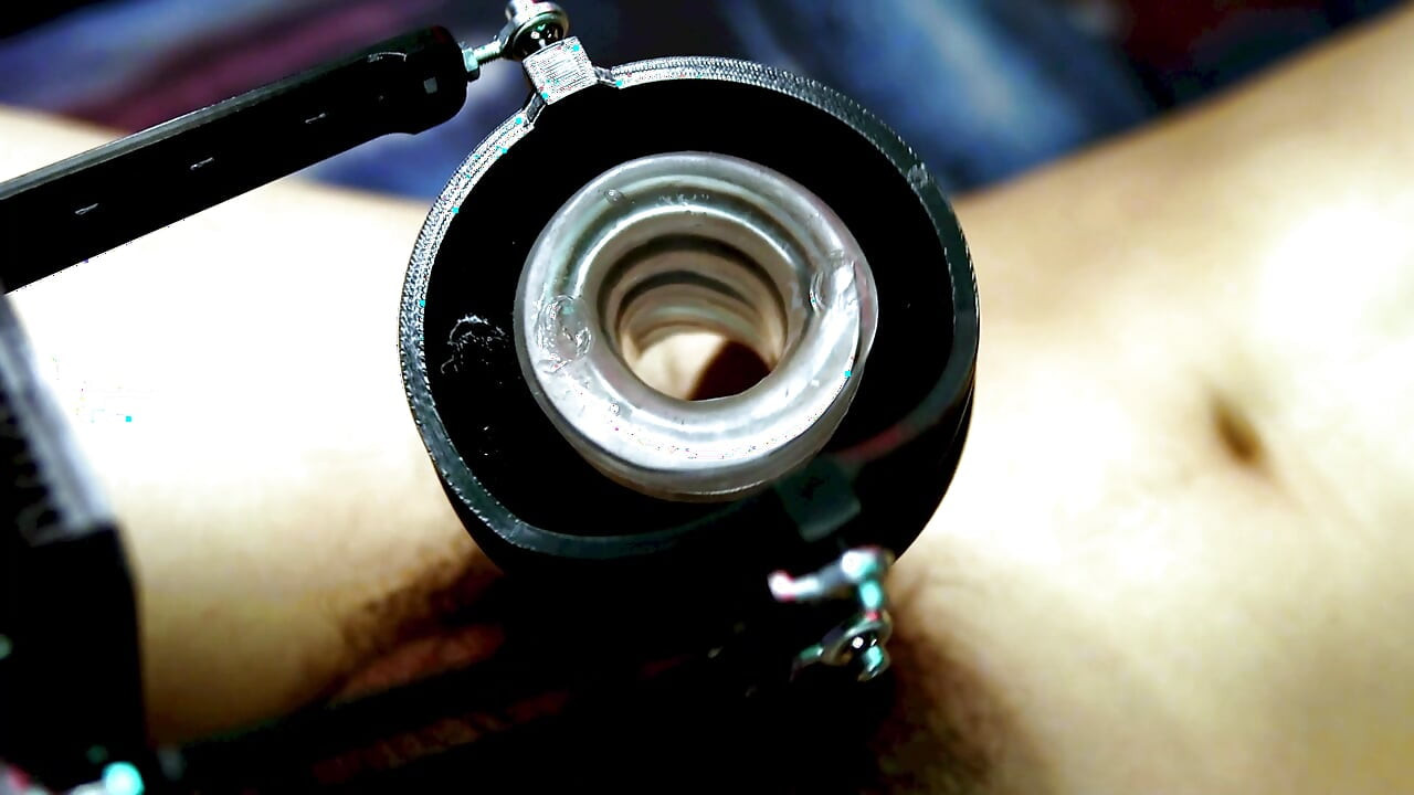 Training my dick again. Jerk off machine.