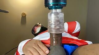 Automasturbator Milks Out A Moaning Cumshot From Masked Man
