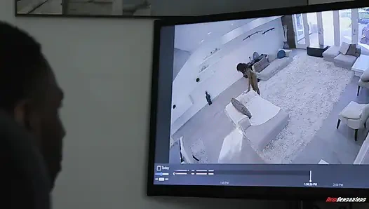 Güzel zenci evli kadın Lacey London büyük bir büyük zenci alıyor