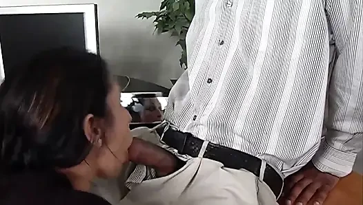 Busty Brunette MILF Takes BBC Deep in Office Fuck