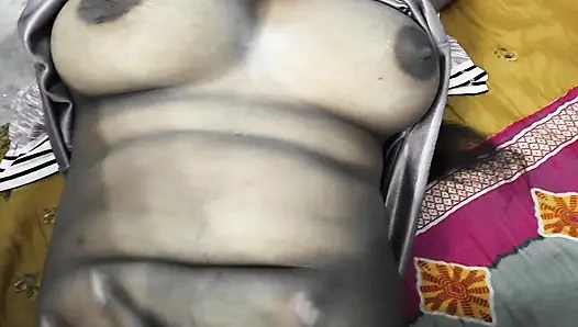 The husband has come home from abroad after a month.