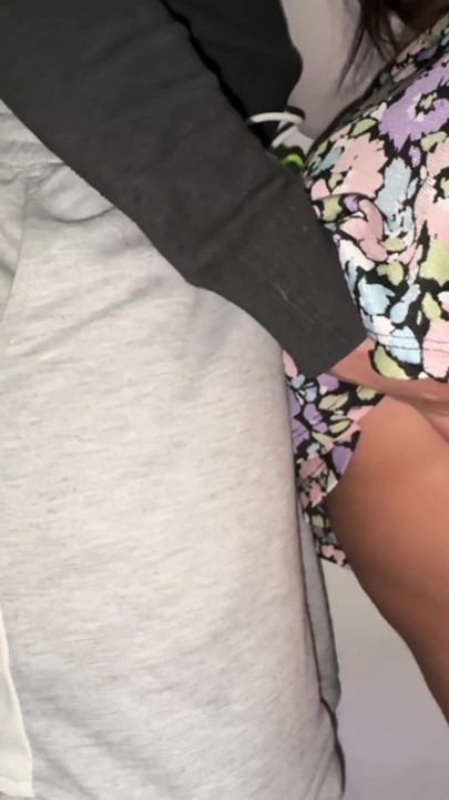 A Stranger Touches a Stranger's Skirt with His Dick and She Likes It