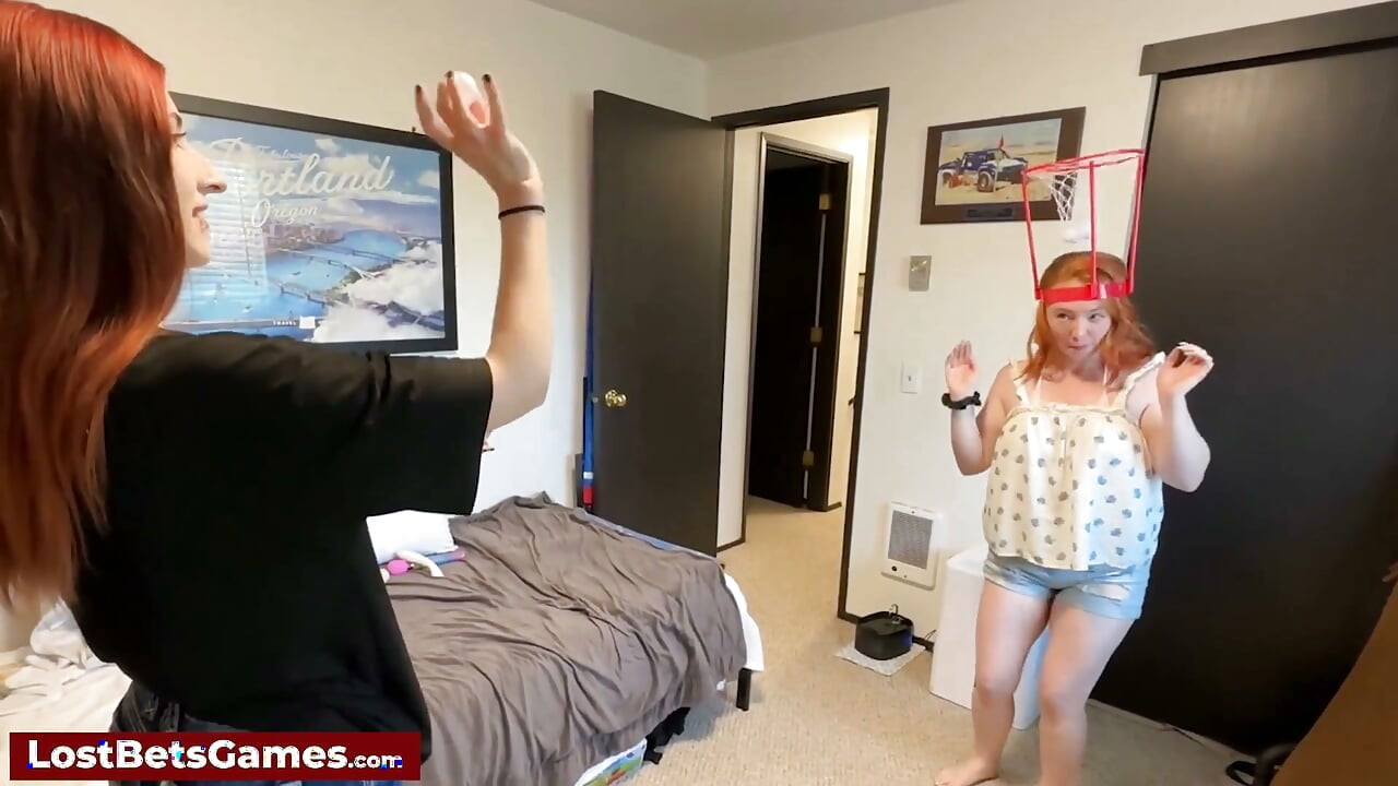 Redhead Lesbians Ruby and Raven Bounce Onto the Court