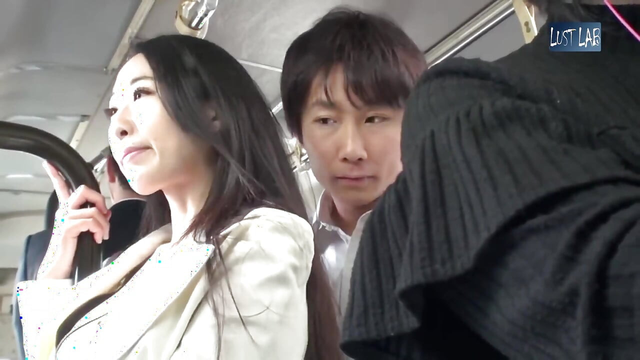 Crowded Bus Rush. Black Stockings Lady Feels Close Press, Curves Draw Eyes as She Guides It Closer - Part 1