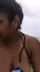 Sexy girl at the seaside in bikini.mp4