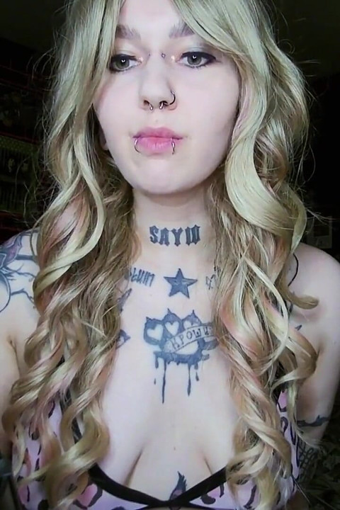 Sexy Alternative Blonde Burping