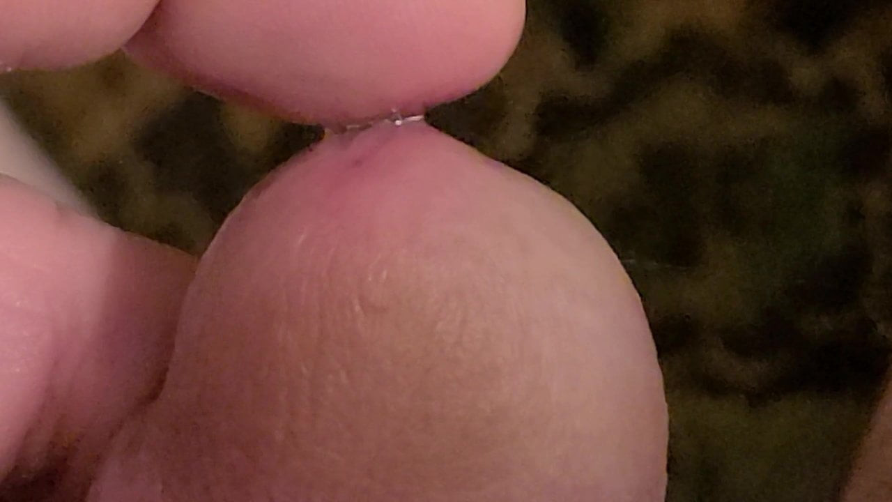 Closeup Small Cock Soft Not Hard Precum