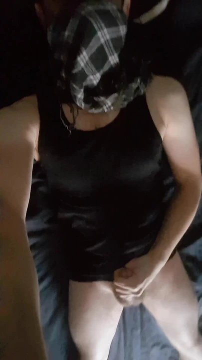 Horny boy having a quick cum on clothes and chest