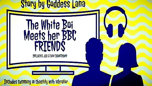 Die Geschichte des weißen burschen, das das süße mädchen getroffen hat, das ihm leckeren bbc vorstellt