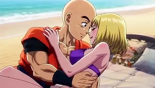 Android 18 & Krillin beach house Passion - Romantic 3D Anime
