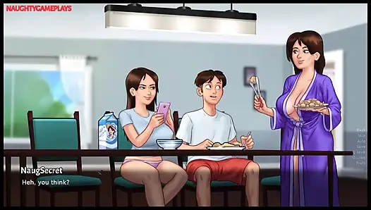 Летняя сага, часть 22, от DarkCookie - возбужденный квартирант хочет трахнуть сексуальную милфу-хозяйку в своем доме