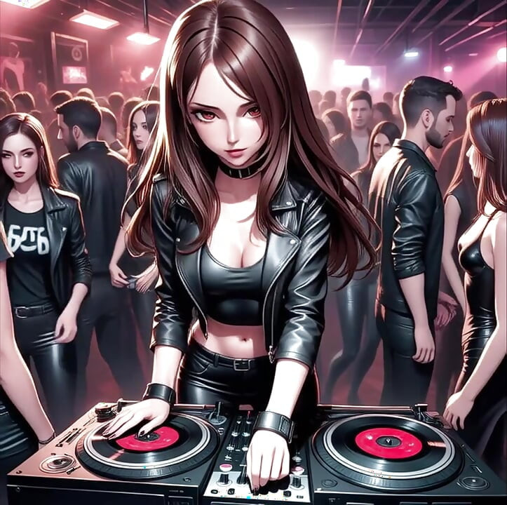 Anime Sexy DJ Synthwave Retrowave Electro AI