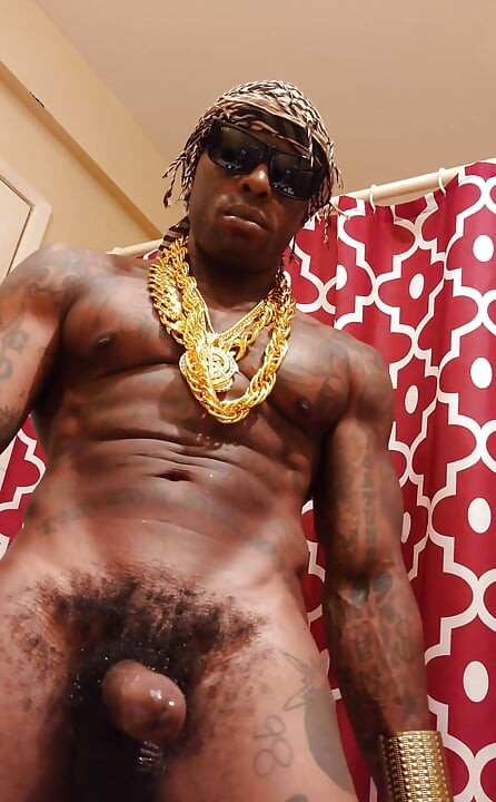 Bbc Worship Hallelujah Johnson - Just Dick and Cock with A Cumshot -  Tall Dark Chocolate Muscles Tattoos Hunk