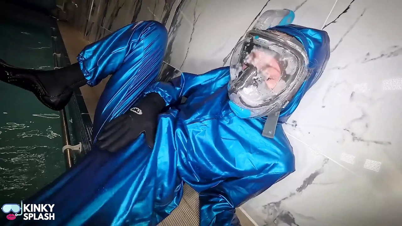 Latex Lagoon: the Double-suit Secret with Full Face Snorkel Mask