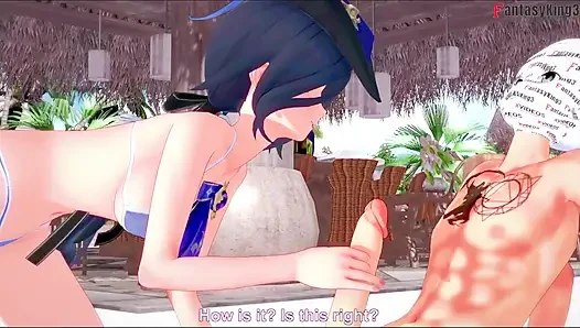 Clorinde bikini-blowjob - Genshin Impact