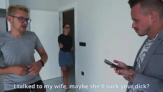 The Husband Watches His Wife Being Fucked by a Realtor for a Discount!