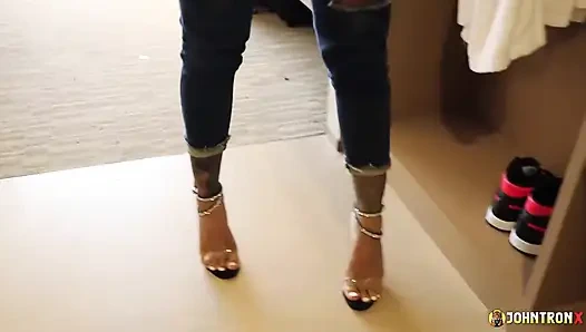 JohnTronX - Unreal Thai babe in tight jeans sucks my cock