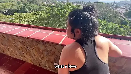 big ass stepdaughter is fuck while my wife is away. I cum in her mouth.  Latina