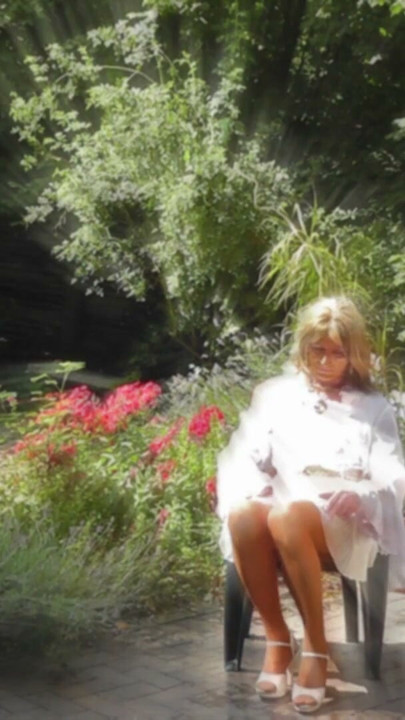 Wanking In A Very Sheer Gown And Nylon Stockings | Clip 1
