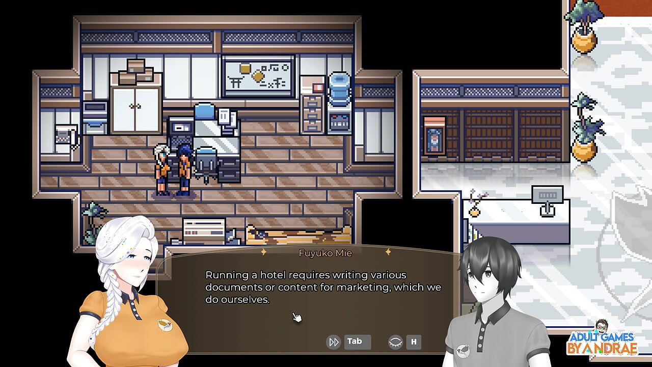 Juego de posadas komadori, parte 1 - el primer día de Kubo en la posada