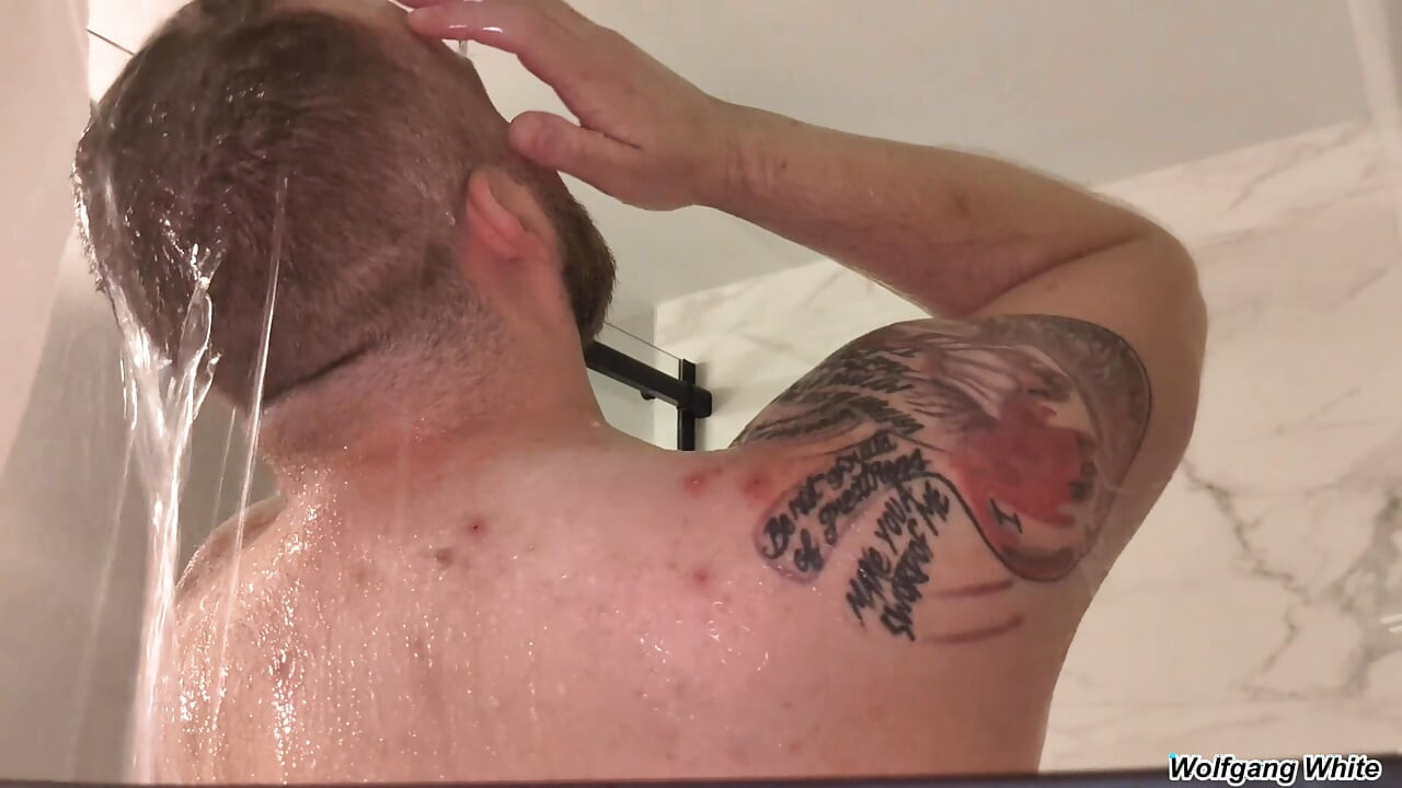 Shower With Your Stepdad - Wet Taboo Roleplay - Thick Cumshot On You Bottom POV - Wolfgang White