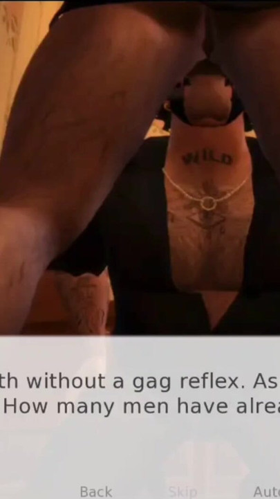 Memorable moment from "Hairy manly boss suffers his punishment."