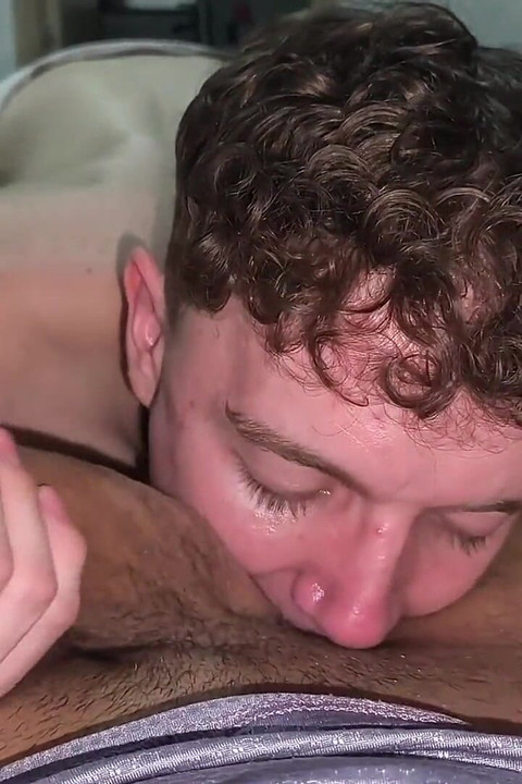 POV Hot Twink Nico Mucci Sucking Big Cock Daddy Camilo Brown and Eating Both Cum Loads