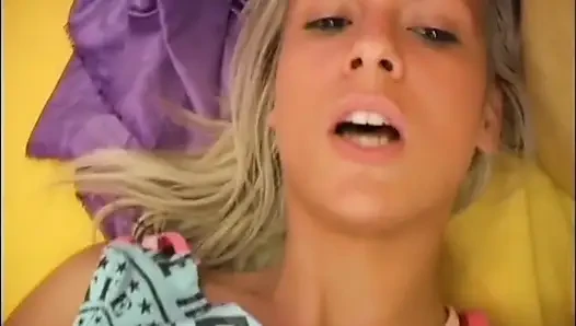 Lesbians Friends Play with a Cucumber