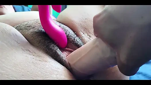 Dildos and orgasms for my wife: her vagina in all its detail