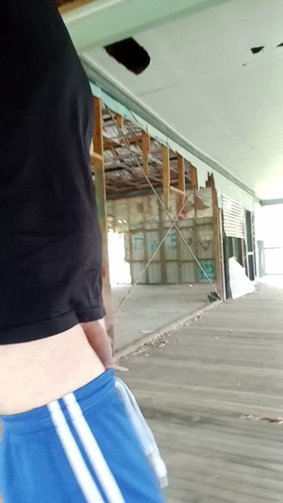 Its just how I like to wear my shorts .. freeballing and sagging cock in see thru mesh shorts | Clip 1