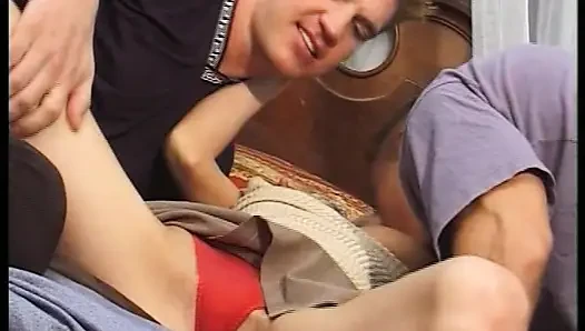 Superb German whore wrecked in hard anal threesome