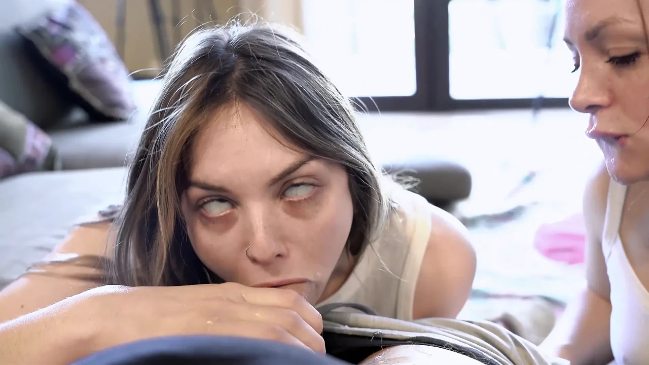 My girlfriend finds me with her friend touching me and joins in sucking until she makes me finish