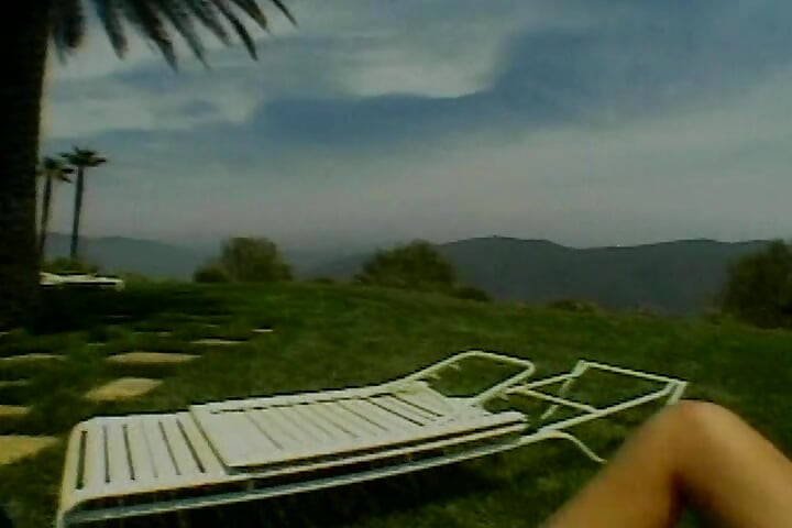 Attraktive blonde bimbos teilen sich einen dildo im freien