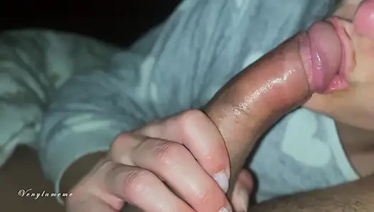 Bedtime Blowjob and Handjob for My Husband Before We Go to Bed