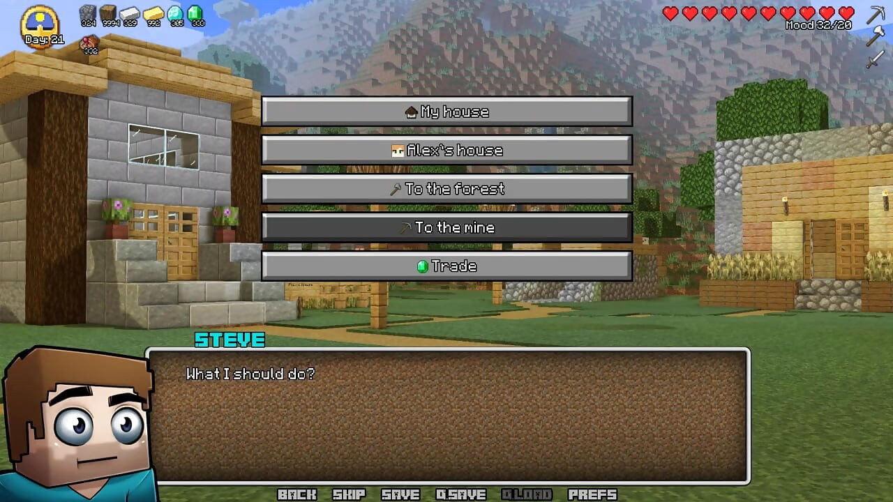 Minecraft Napaljeni zanat - Dio 3 - Alex puši Steveu od Loveskysanhentai