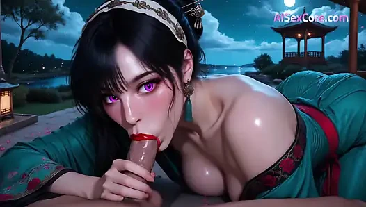 Шелковая соблазнительница заманивает тебя каждым нежным шагом