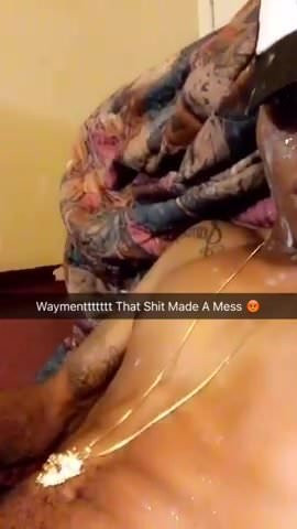 black boy cums on his face (9'')