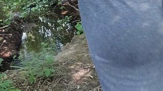 spaceruje po lesie