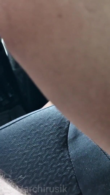 Jaw-dropping moment from "Hot cruise of a stranger in public near the highway with cum!"