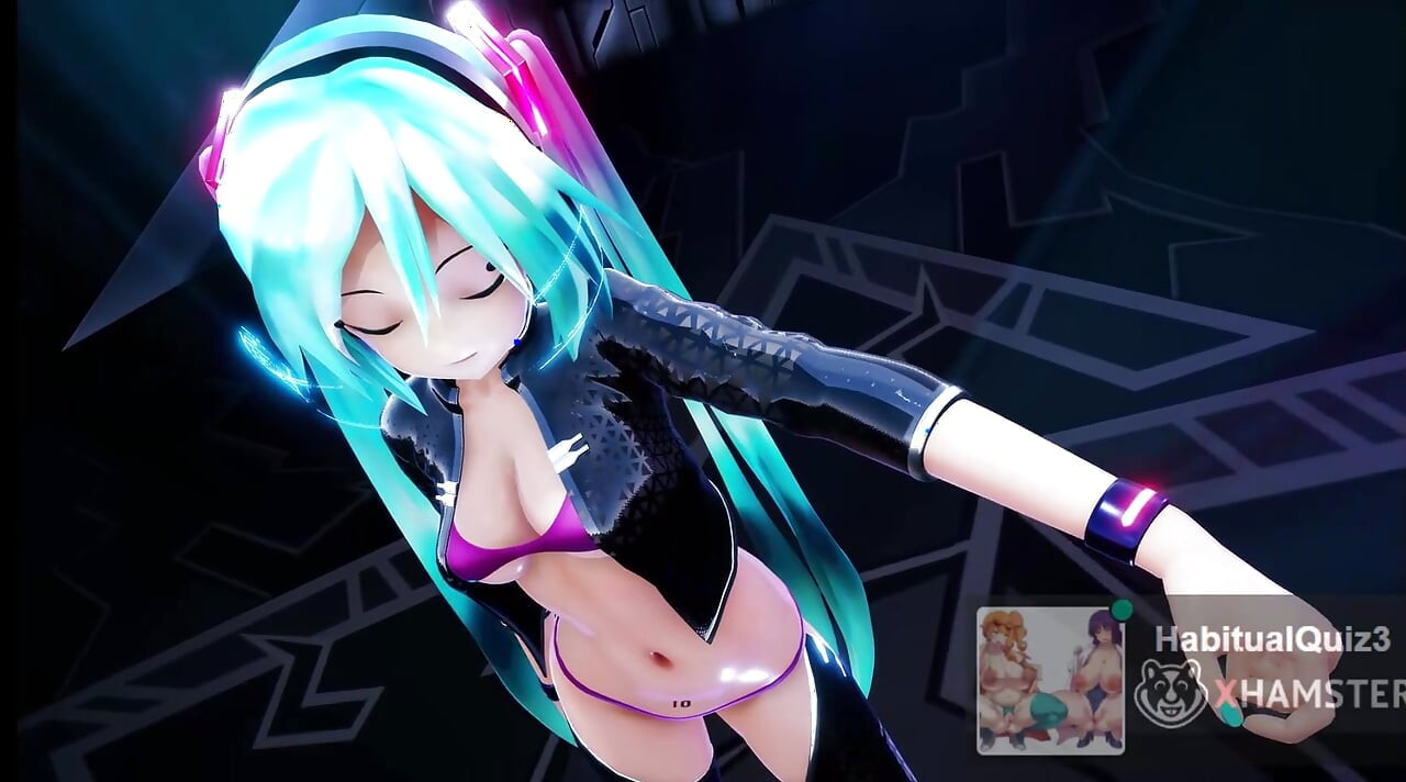 MMD R18 Miku Dirty Bomb, секс-танец с трахом с жестким дилдо, Ntr, хочу гэнгбэнг, глотание спермы, милфа 3D, хентай