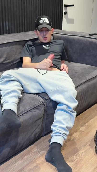 Spectacular moment from "Dude jerked off big cock after college"