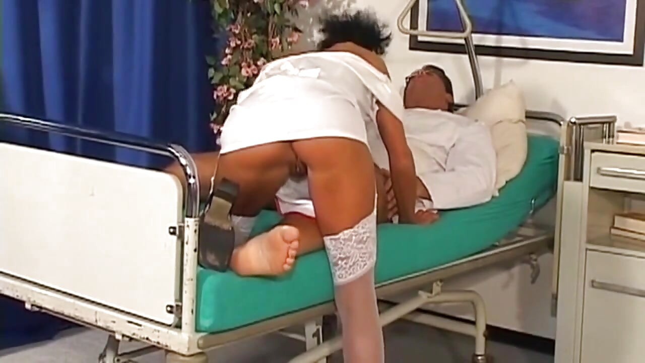 Horny Brunette Nurse Rides Doctor's Cock Wildly