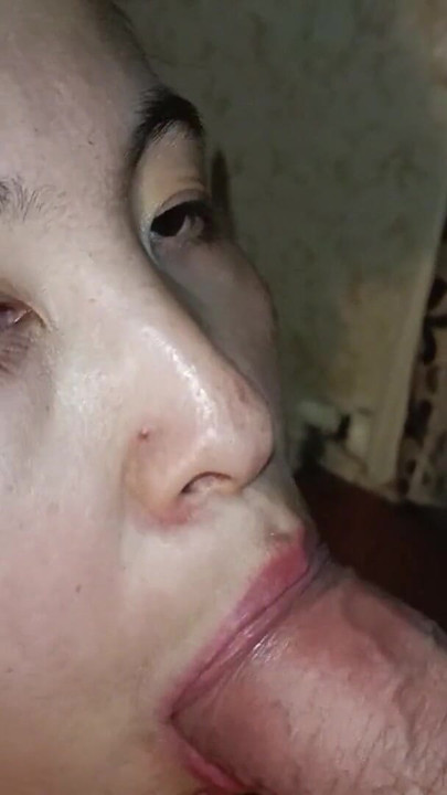 blowjob, mouth fuck and cumshot on Korean woman's face | Clip 1