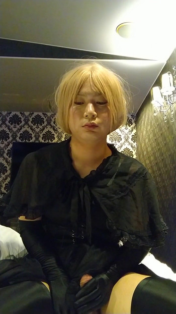 Epic moment from "A big cross-dressing boy wearing a dress masturbated comfortably with an embarrassing appearance."