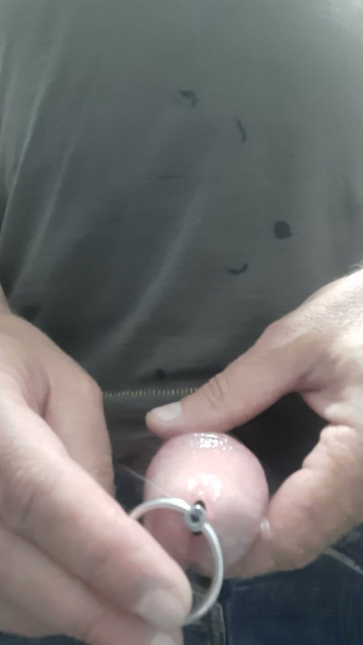 emptying through the dilator